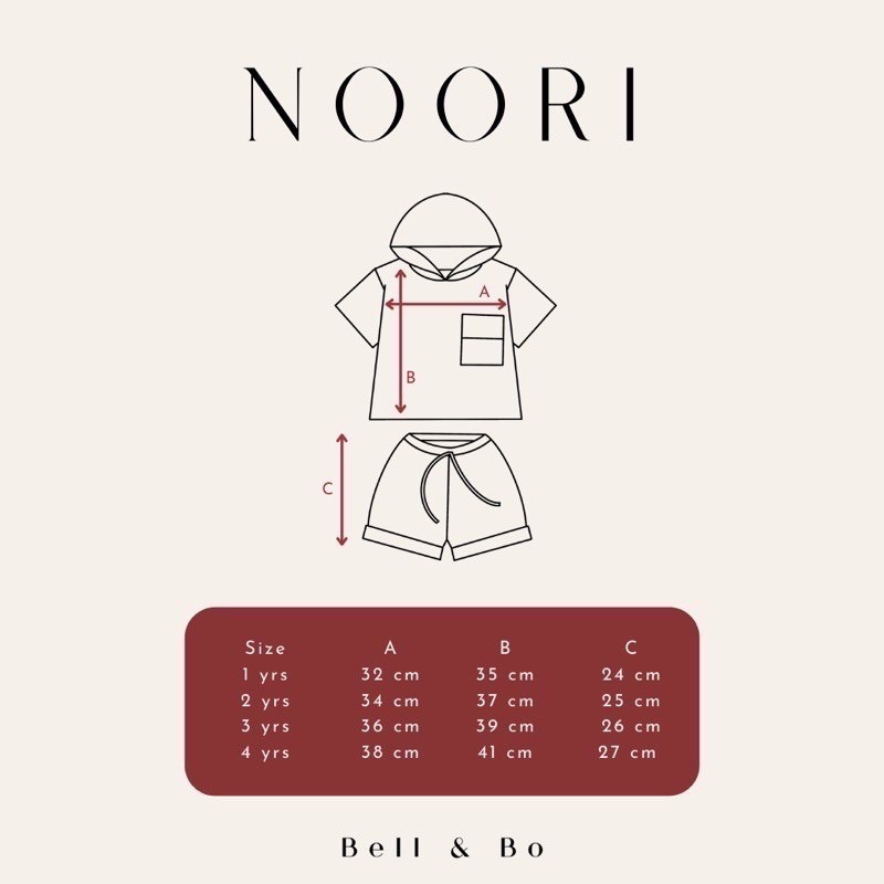 Bell &amp; Bo Noori Set Waffle Knit (Setelan Hoodie)