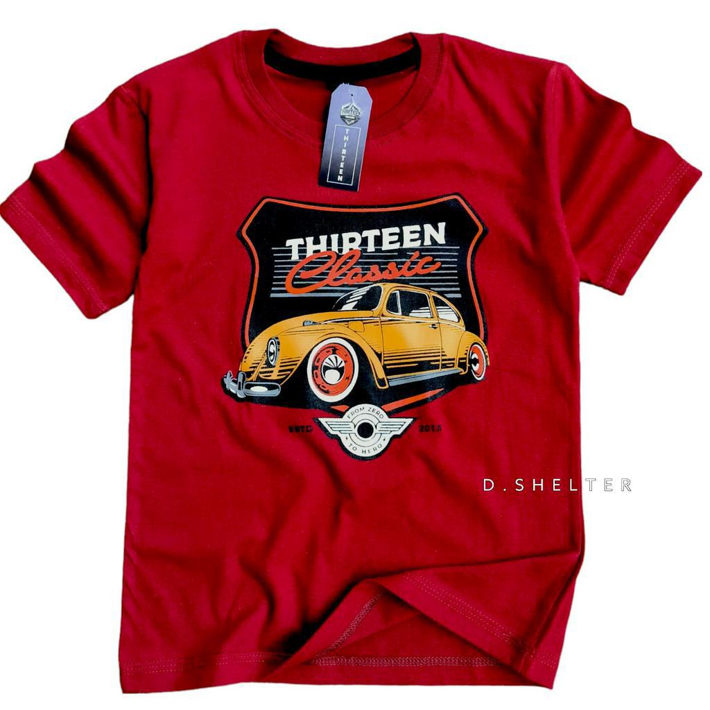 KAOS DISTRO ANAK THIRTEEN MAROON CLASSIC / D.SHELTER