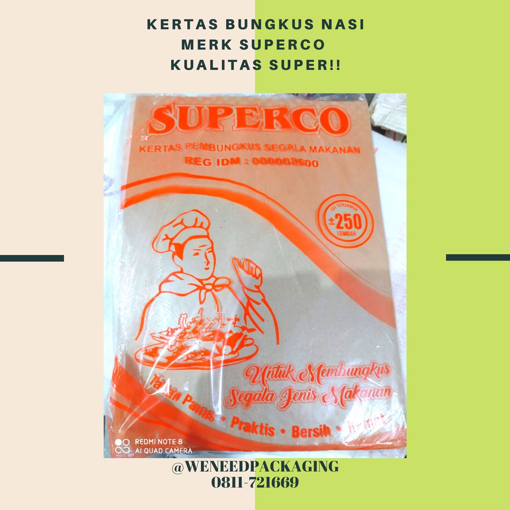 

Kertas Nasi Coklat SUPERCO Oren BUNGKUS PEMBUNGKUS MAKANAN