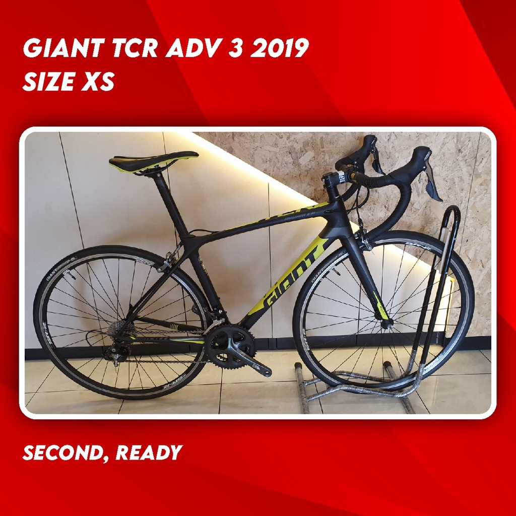 RB Giant tcr adv 3 2019 size XS Grupset Shimano Tiagra 2 x 10 s second Carbon Road bike sepeda balap