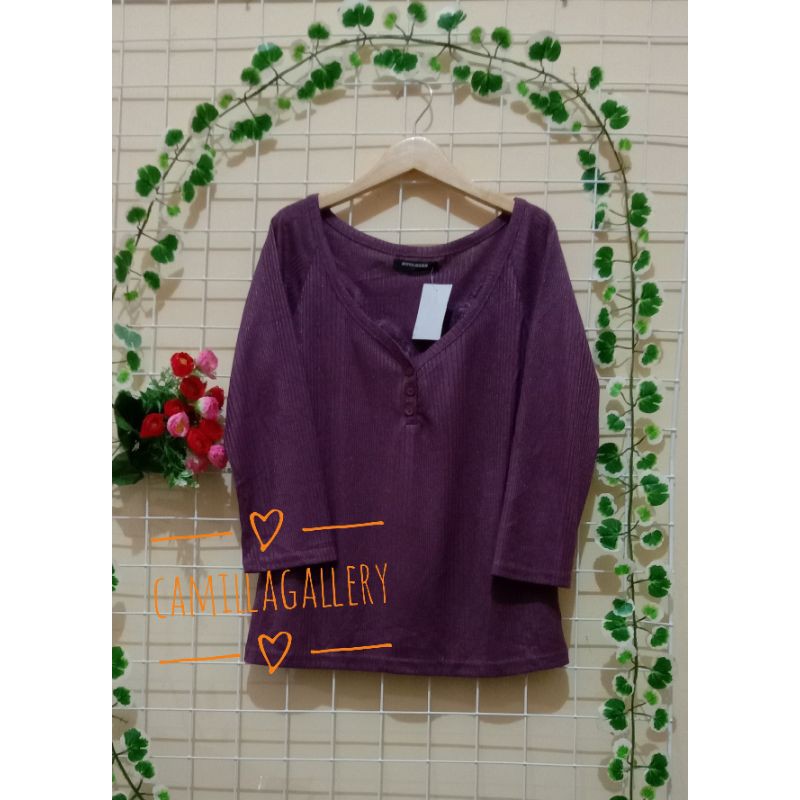 Atasan wanita rajut ungu