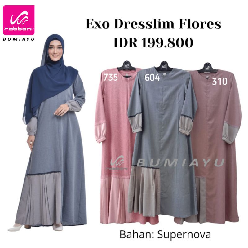 EXO DRESSLIM FLORES - GAMIS RABBANI