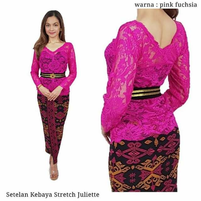 Setelan Kebaya Bali Strech Sabrina Motif Juliete