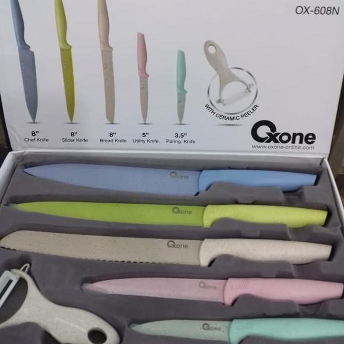

Ag77Z75 Oxone Multi Color Marble Knife Set Ox-608N Pisau Set 85Yq1056R5
