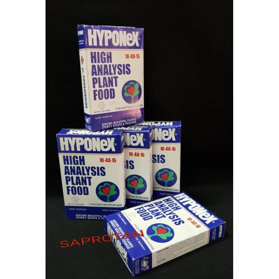 PUPUK KIMIA npk buah bunga HYPONEX 10-40-15 100 GRAM