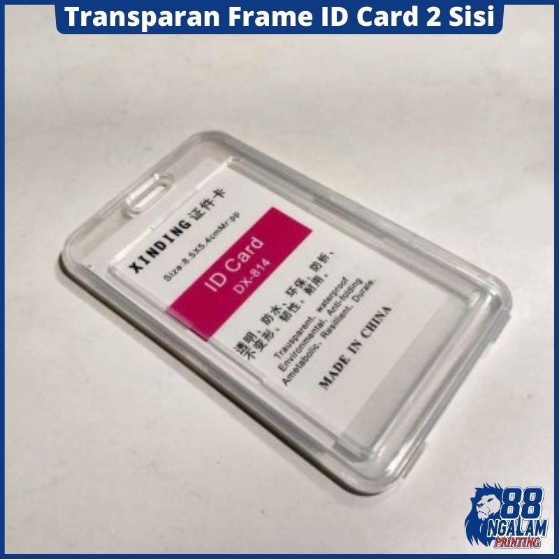 

Frame ID Card TRANSPARAN Depan Belakang / Holder 2 sisi / Casing ID Card