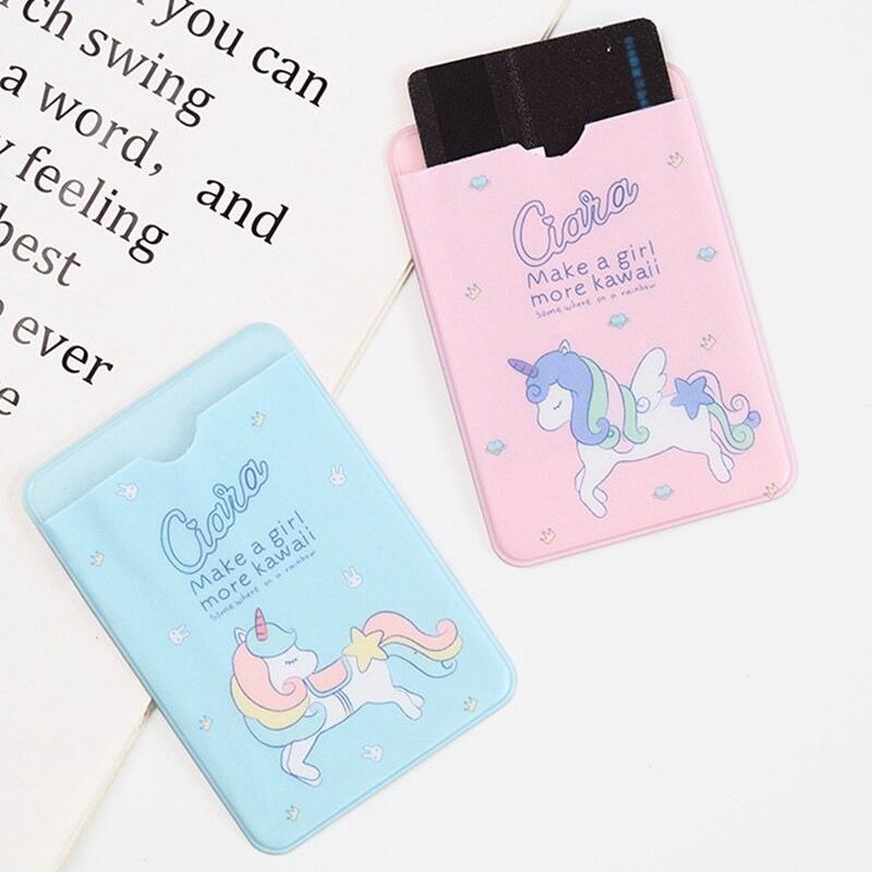 Card Holder Pouch Unicorn Tempat Kartu Lucu Karakter Anak Cewek Lucu Perempuan