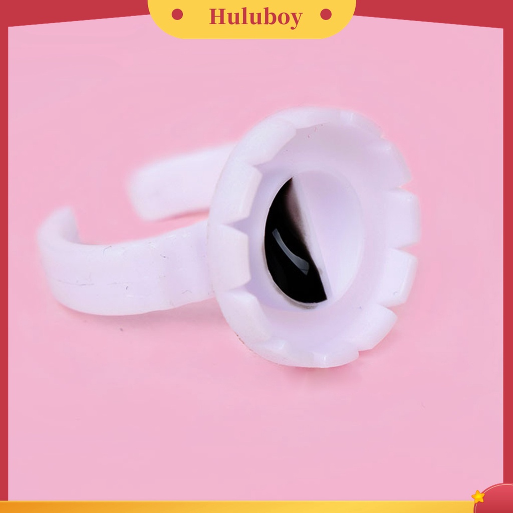 Huluboy Huluboy♡ 100pcs Cincin Holder Lem Bulu Mata Extension Untuk Makeup