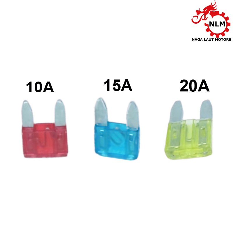 Fuse Blade Kecil Sekring Tancap Mini 10A 15A 20A (10PCS)