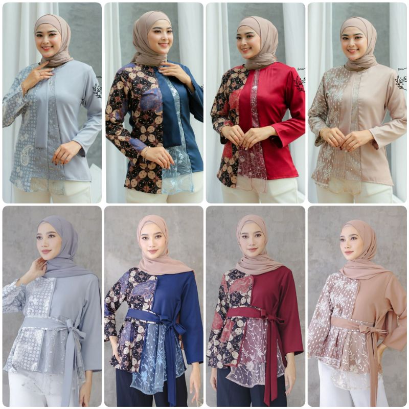 BAJU BATIK WANITA MODERN MONALISA GENES M,L,XL asli PEKALONGAN