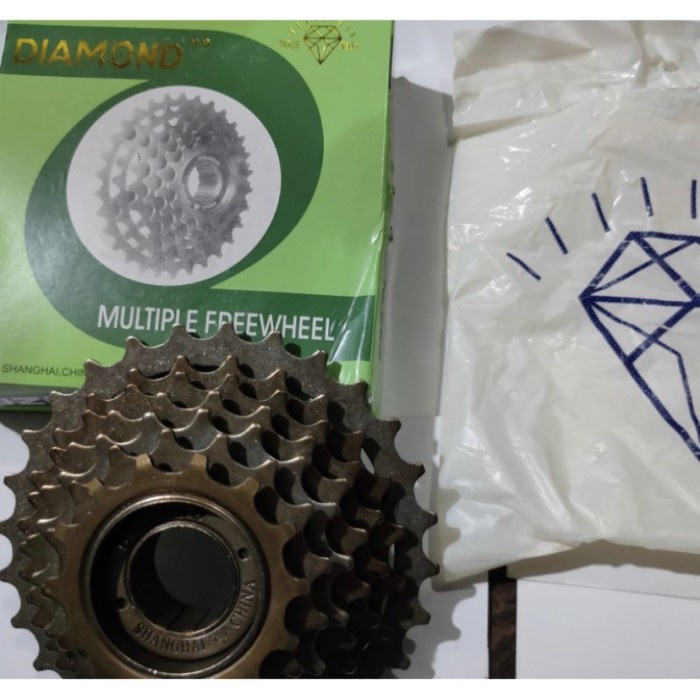 Sprocket/ Freewheel Sepeda 7 Speed merk Diamond model Drat ulir