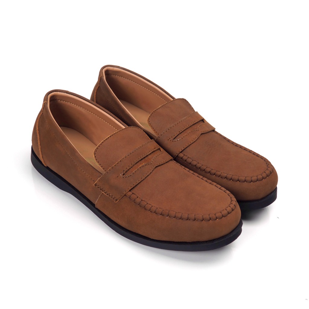 MELISMATIC BROWN |FORIND x Reyl| Sepatu Loafers Penny Klasik Vintage Klasik Ori Loafer Slip Footwear