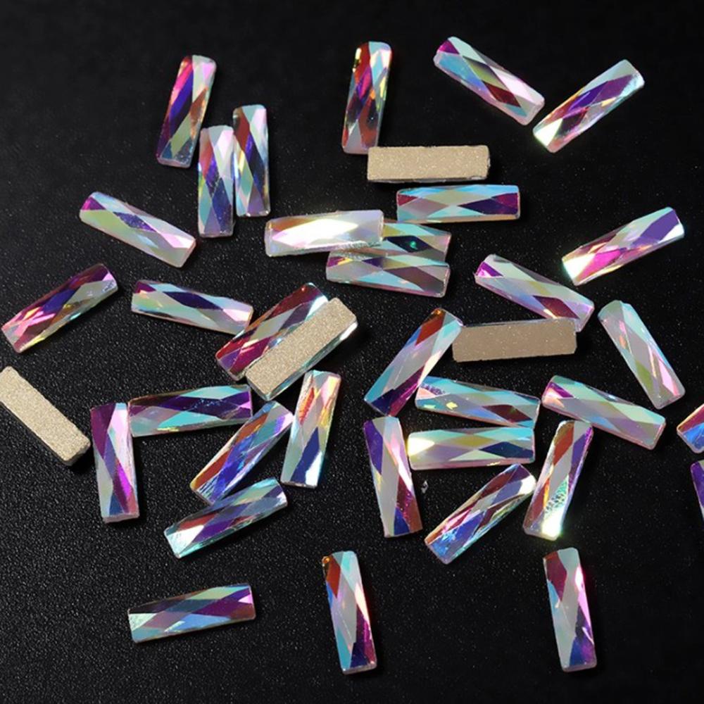 Needway   Nail Art Rhinestones Memanjang Teardrop Fashion Kristal Permata Glitter Manikur Aksesoris Kristal DIY Ornamen