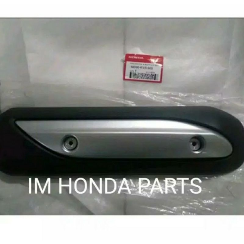 cover tameng knalpot Honda Vario 110 cw tecno karbu lama silver original