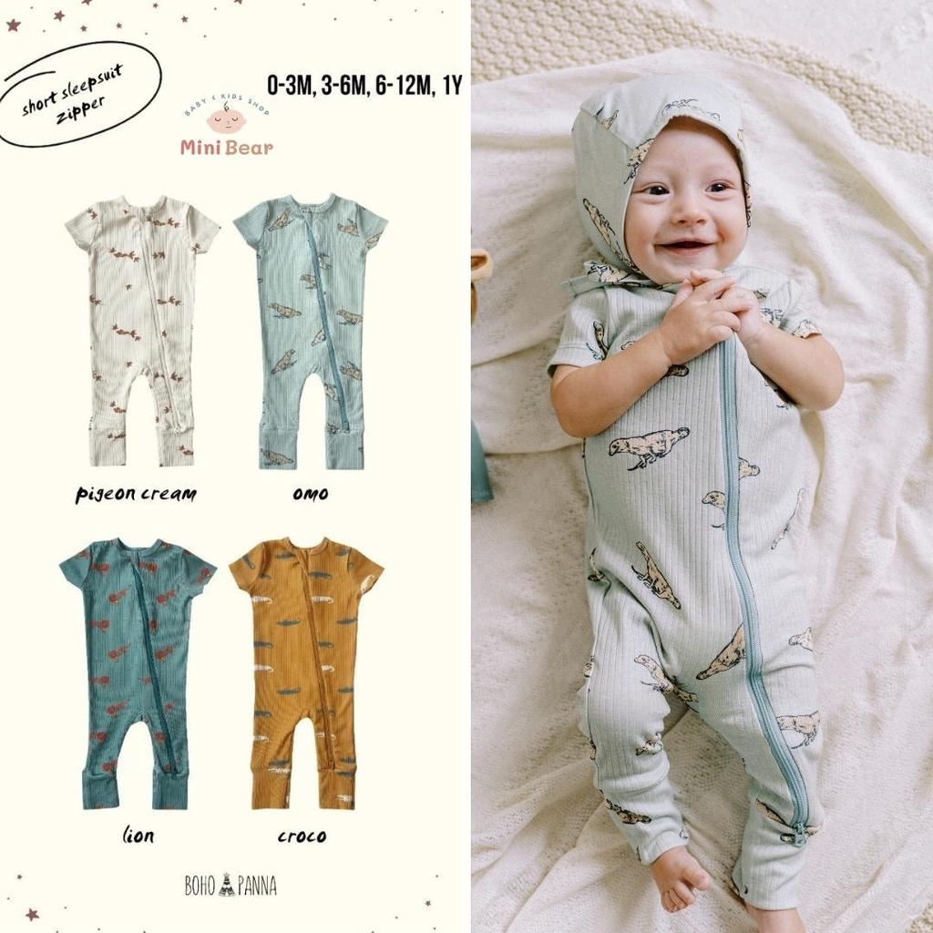 Bohopanna Sleepsuit Zipper | sleepsuit bayi