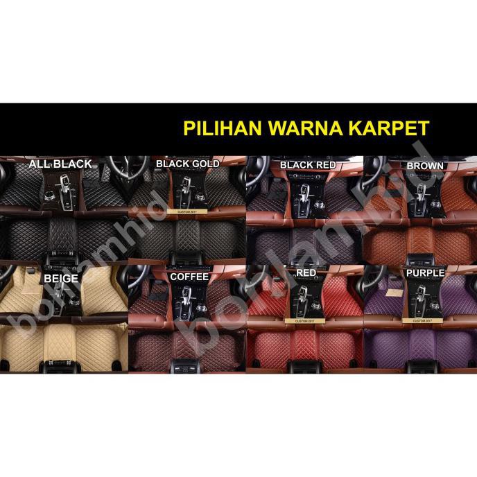 Karpet Mobil Brio Haima 7D Custom Leather Luxury 2Brs+Bagasi Bohlamhid Ayo Beli