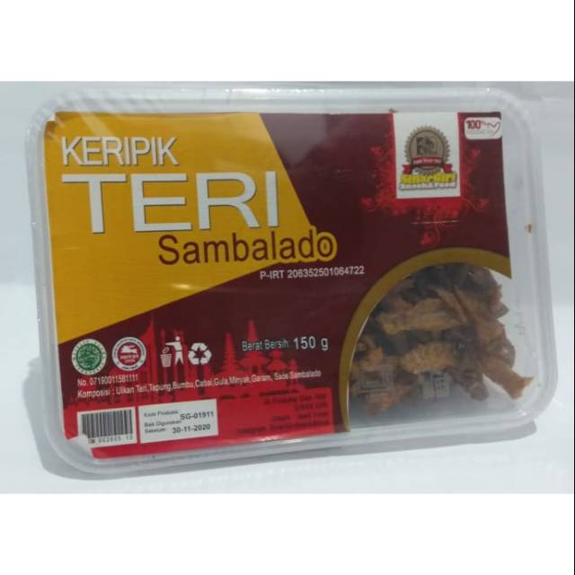 

Keripik Sambalado Ikan Teri, ikan layur Udang Rebon Pedas Manis