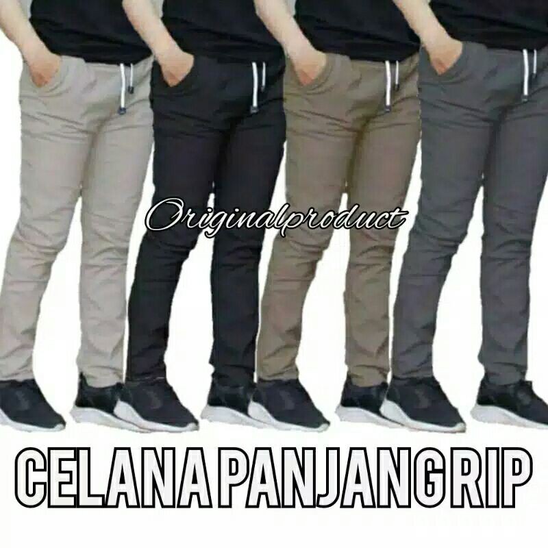 CELANA PRIA CHINO slimfit Panjang chino KERJA HARIAN HITAM MOCCA ABU GREY KREAM Sz 27 - 38