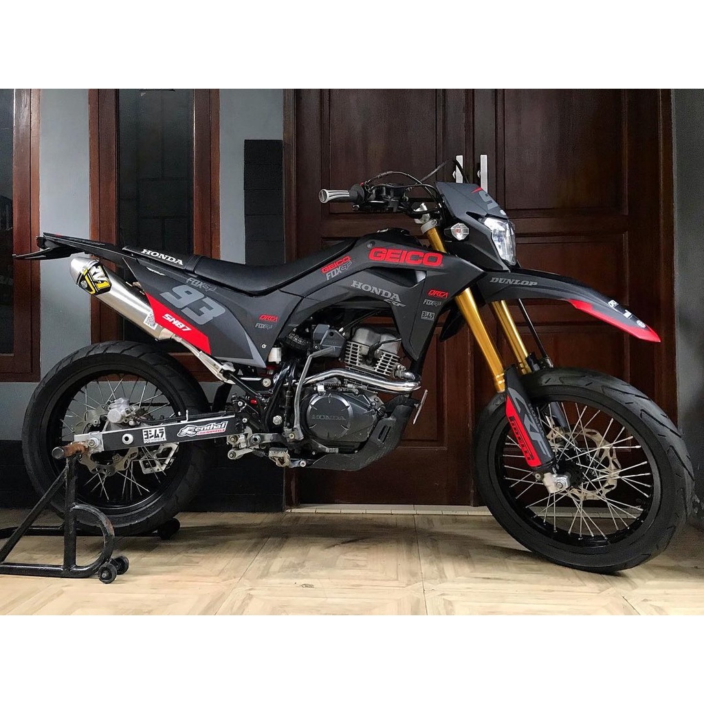 Decal CRF 150 L  HITAM DOFF CUSTOM NAMA NOMOR