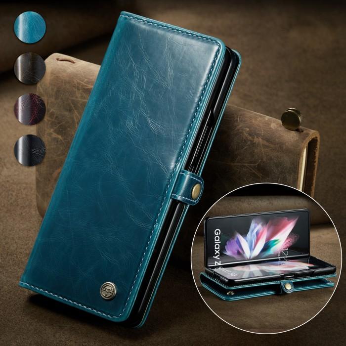 Samsung Z Fold 3 Flip Case Caseme Cover Leather Wallet Dompet