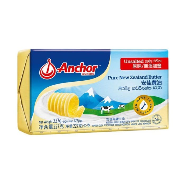 

anchor unsalted butter 227g