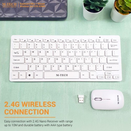 Trend-M-tech STK-03 Keyboard and Mouse Wireless NANO Receiver - Hitam