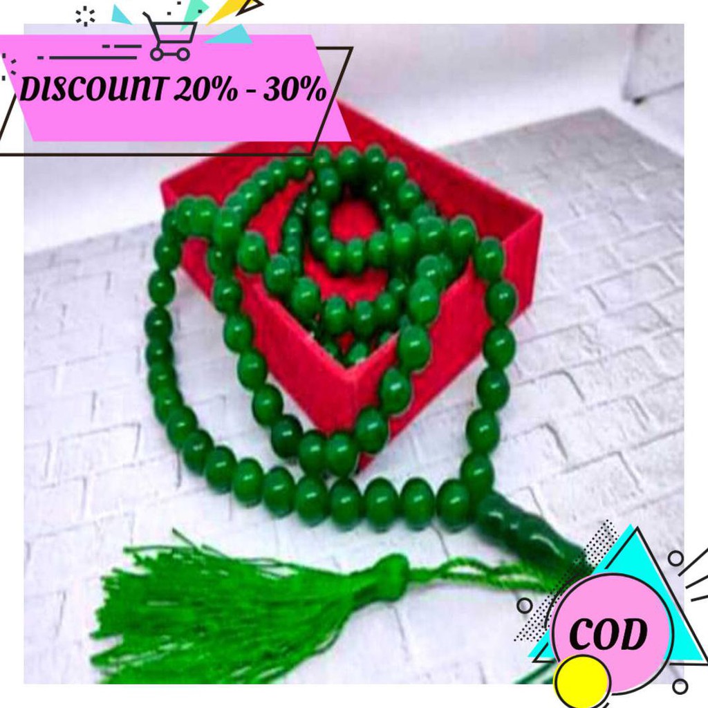 (BAYAR DITEMPAT) TASBIH BATU ALAM GIOK 10 MM/TASBIH/TASBIH BATU AA737