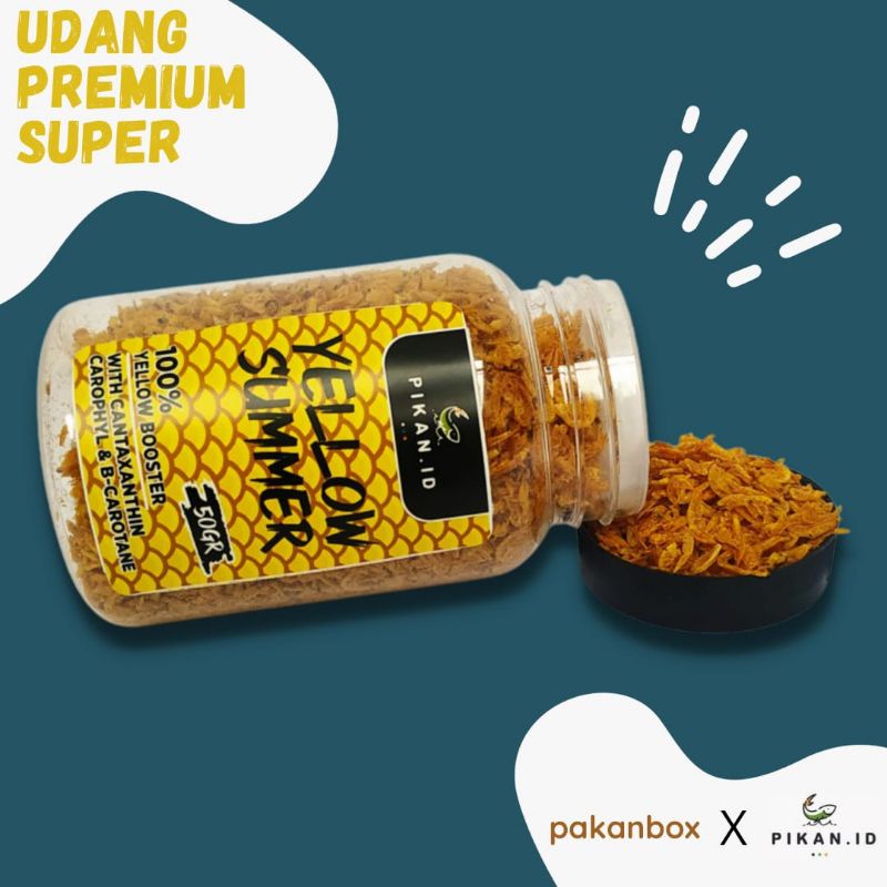 UDANG KERING SUPER PREMIUM YELLOW PENINGKAT PIGMEN WARNA KUNING IKAN