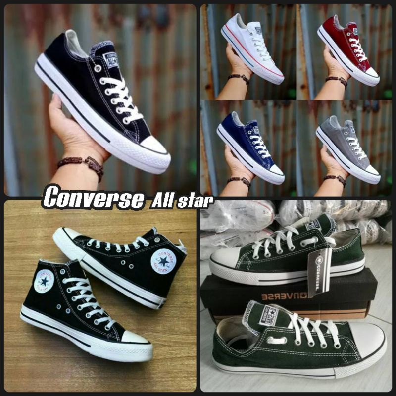 converse all star chuck taylor sepatu hitam sneakers pria fashion