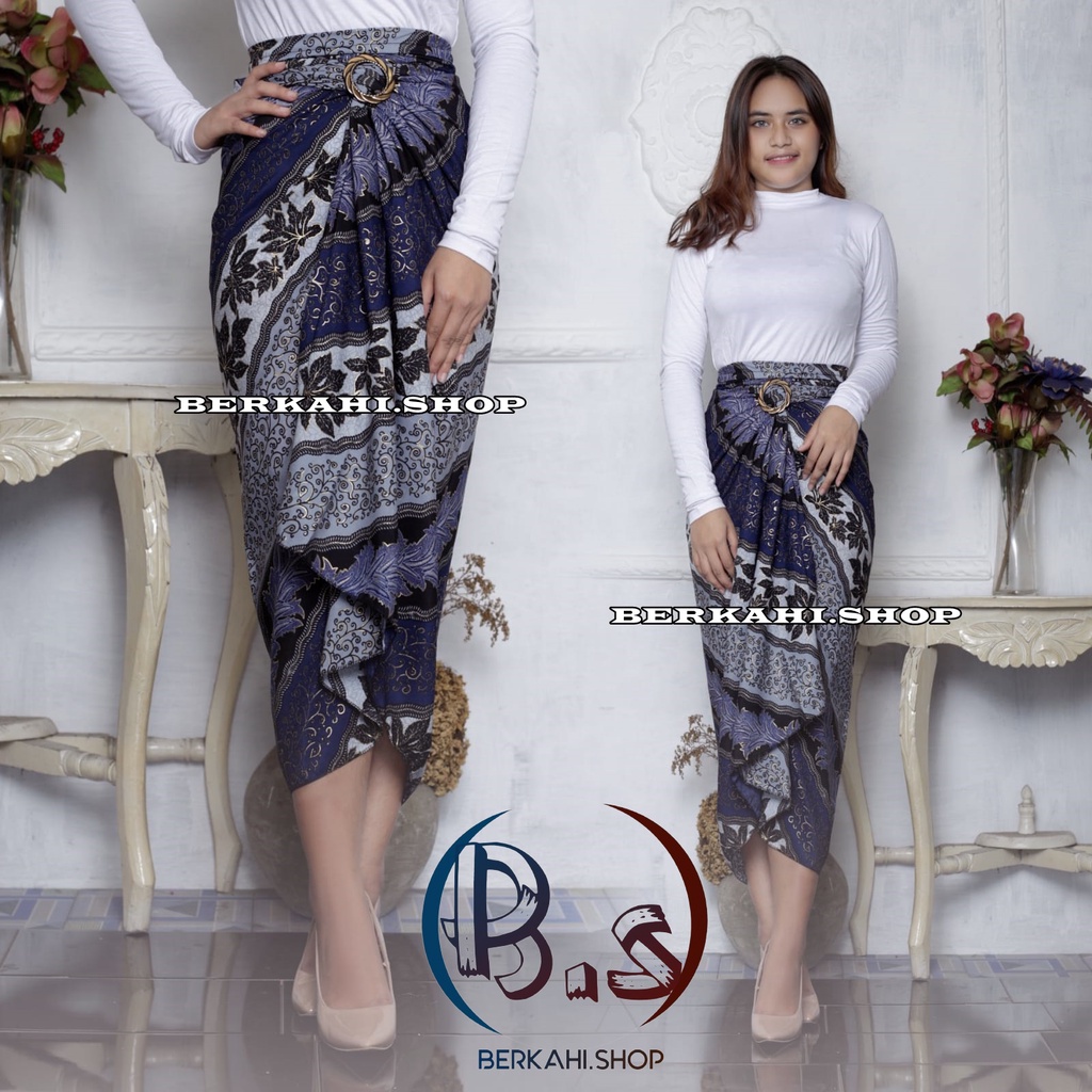 ROK LILIT BATIK PREMIUM GOLD FOIL / CM NAVY