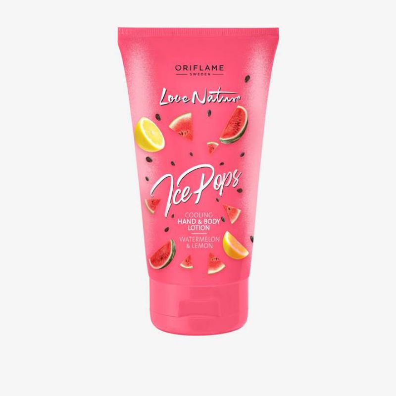 Love Nature Ice Pops Cooling Hand &amp; Body Lotion Watermelon &amp; Lemon