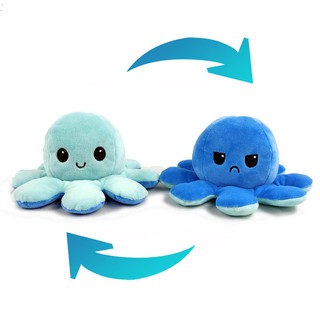 Soft Tiktok Cute Toys Reversible Bipolar Octopus Doll Toy