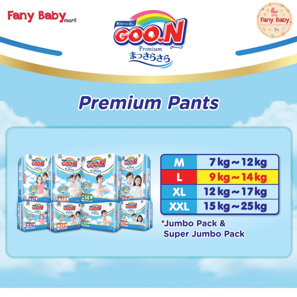 GOON PREMIUM PANTS M56 - L46 - XL42 - XXL36 / POPOK CELANA (MASARA SARA)