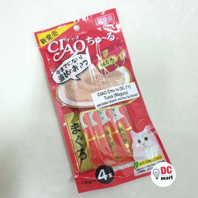 dc-CIAO Snack Cair ChuRu Liquid Creamy Snack Kucing isi 4 / Makanan Cair Kucing
