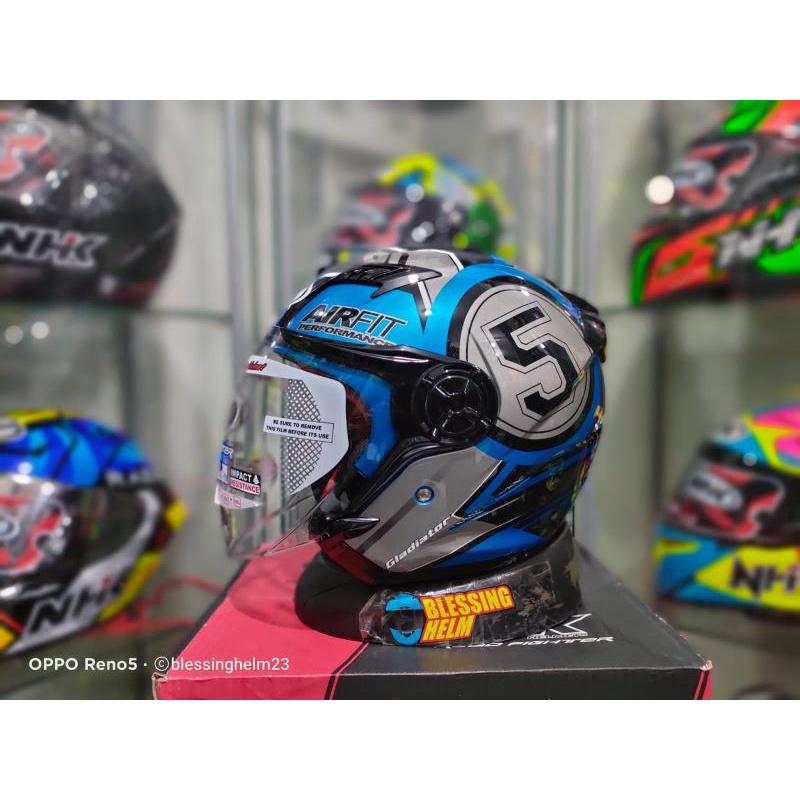 HELM NHK GLADIATOR MOTIF DOUBLE VISOR