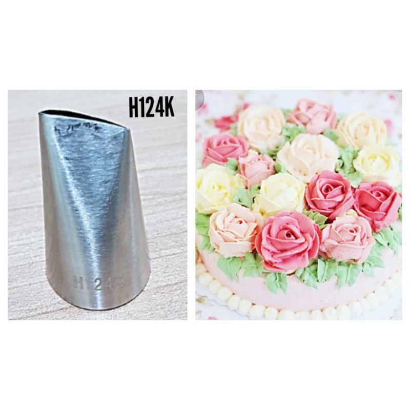 Spuit mawar besar kualitas premium no H124K spuit rose kelopak besar produk impor dekorasi kue ulang