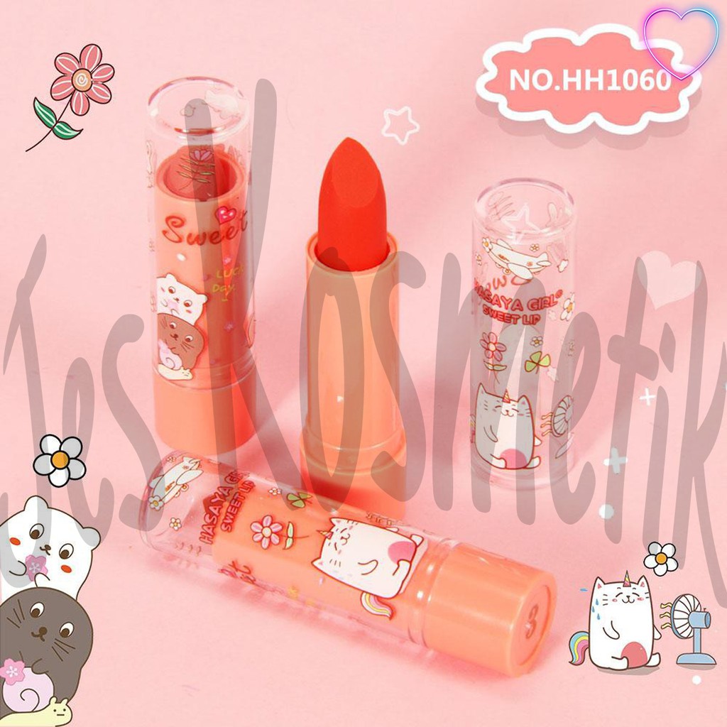 [PER PCS] Hasaya Girl Lipstik Matte Velvet Sweet / Grosir Kosmetik