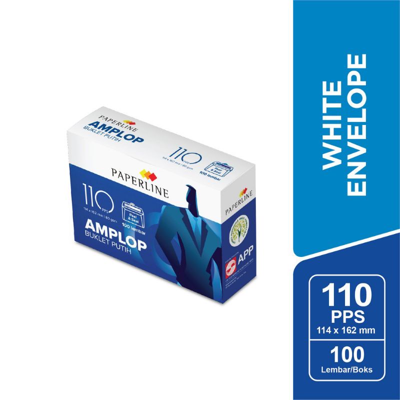 

Amplop Paperline 110 polos ( 1kotak/100lbr )