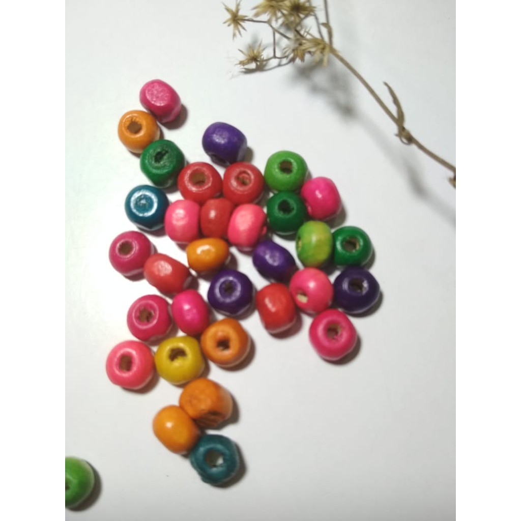 MANIK kayu bulat 5mm