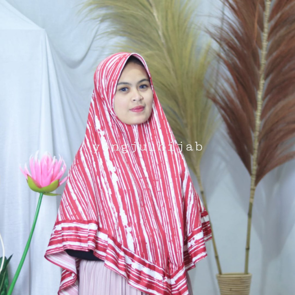 jilbab khimar instant amora motif stella hijab syari instant kerudung motif instan terbaru