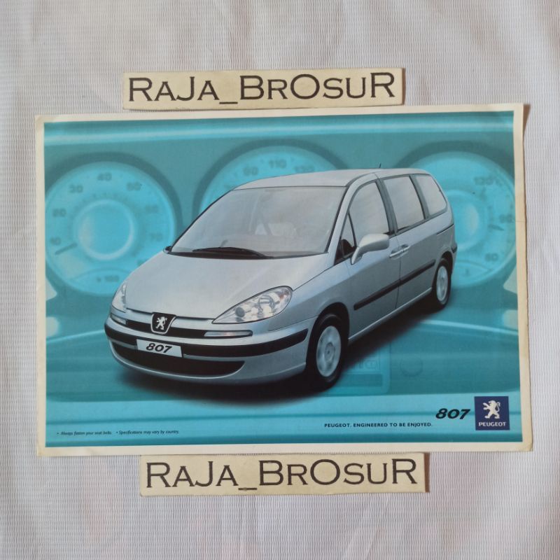 Poster brosur flyer jadul lawas Peugeot 807