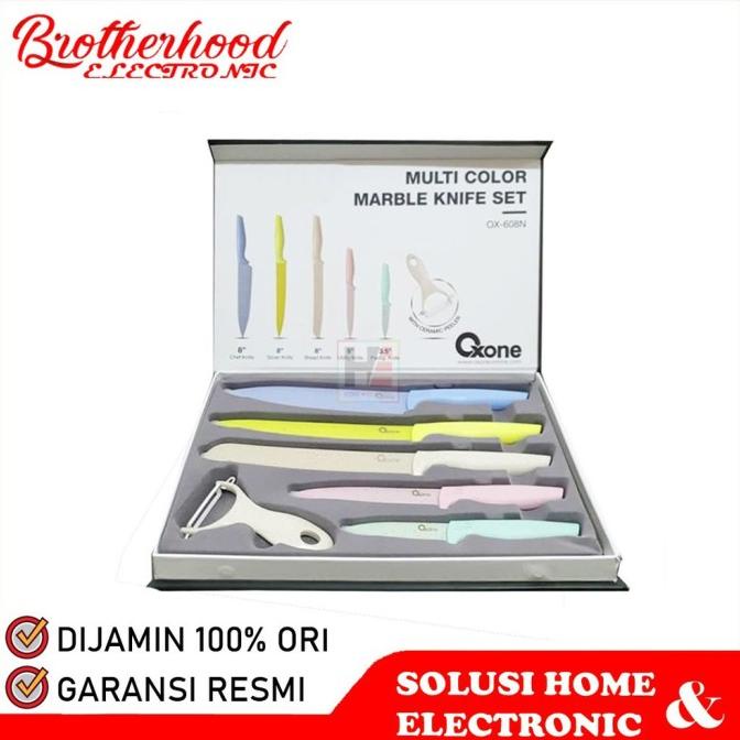 

Pisau Set / Knife Set Oxone Multi Color Marble Ox 608N / Ox608N / Lapakbrg2000