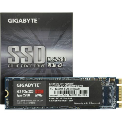 GIGABYTE SSD NVME GEN3x4 512GB