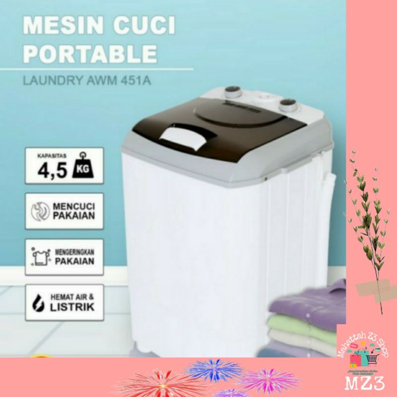 MESIN CUCI MINI PORTABLE / MESIN CUCI MINI ARASHI BER GARANSI/ ARASHI AWM 451A