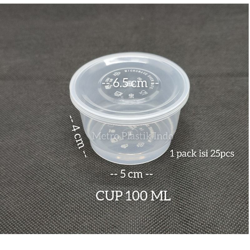 Cup Merpati 100ml Cup Jelly Slime Ice Cream Puding Sambel 100ml Isi 25pcs