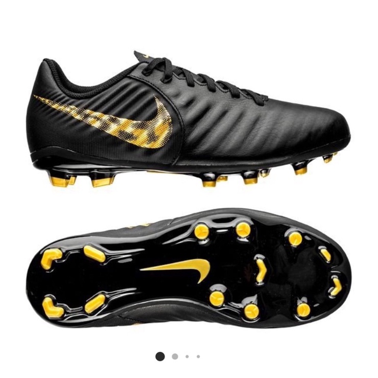 Sepatu Bola [LIMITED EDITON] - Nike Football Tiempo Legend 7 Academy FG Black Metalic Vivid Gold - O