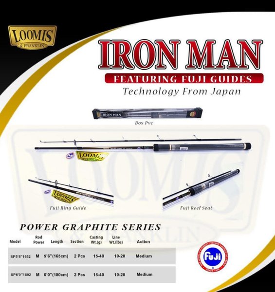 joran loomis iron man 165 cm solid carbon