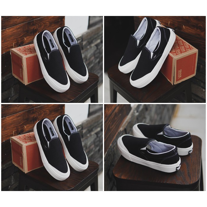 SEPATU VANS MOTIF TERBARU TOE CAP HITAM