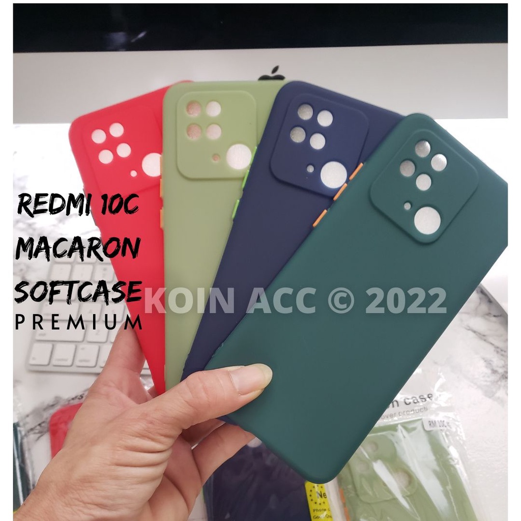 PREMIUM SOFT CASE REDMI 10C 10 c Terbaru || casing/sofkes polos/sof/silicon baby skin pastel warna merah hijau biru navy