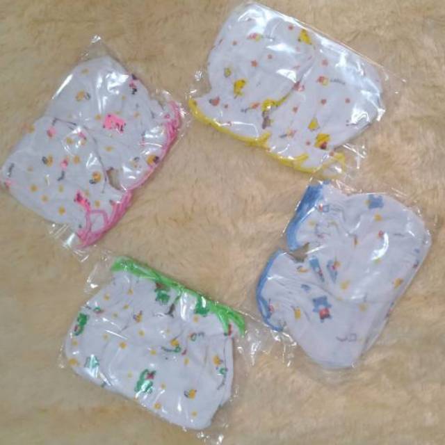 Sarung Tangan Bayi + Kaos Kaki Bayi 3 pcs model Putih Motif